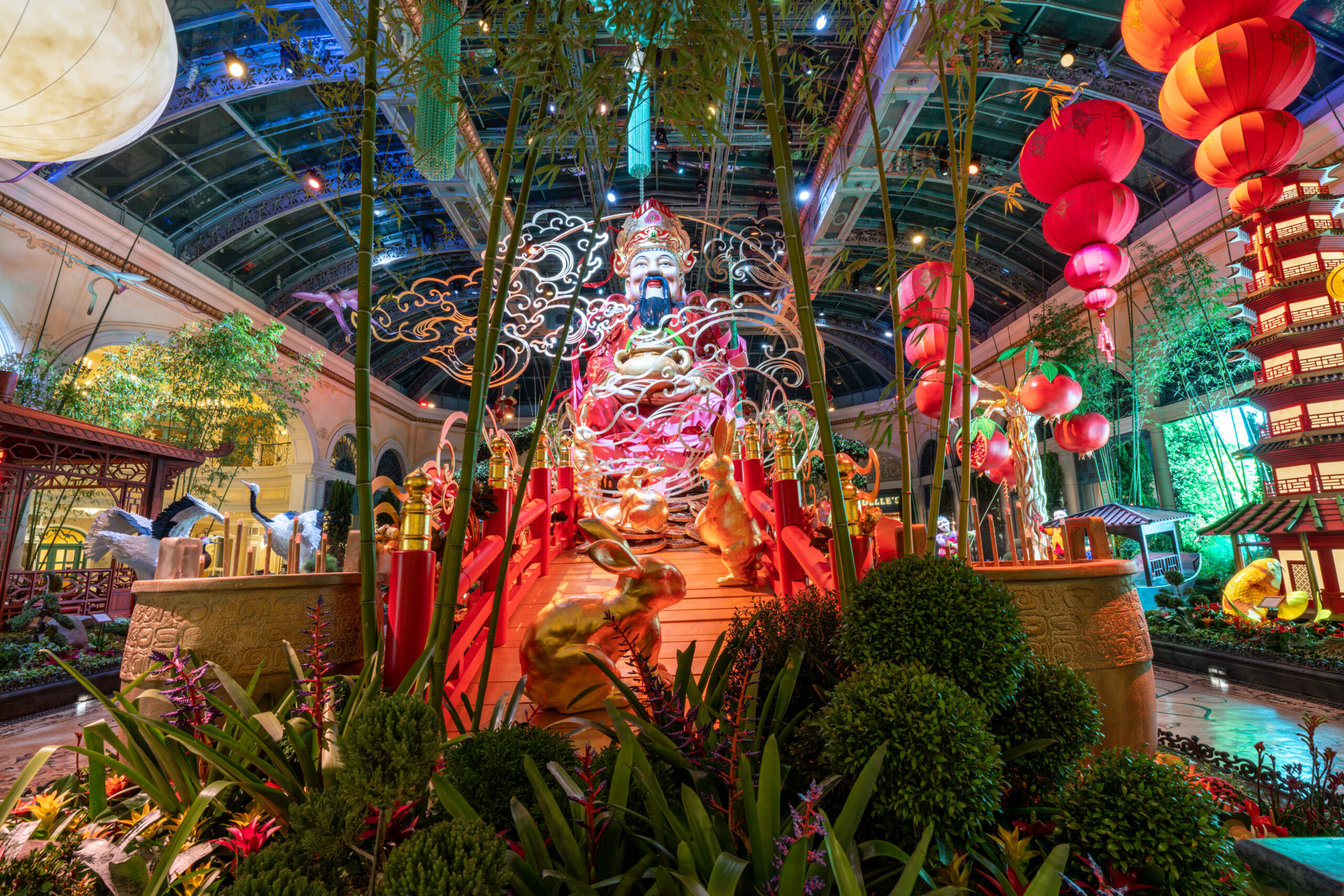 You still have time to see Bellagio's Conservatory & Botanical Gardens Year  of the Rabbit Spectacular Display - Life Affairs Luxury Magazine